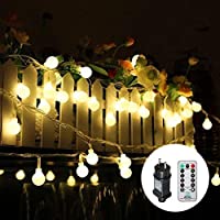 Guirnalda Luces- Tomshine 13M 100LED Luz de Cadena de Globo con Control Remoto- 8 Modos de Iluminación Diferentes…